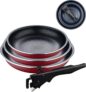 Bergner Click & Cook Red Edition Conjunto de frigideiras de 4 peças