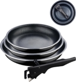 Bergner Click&Cook Black Edition Conjunto de frigideiras 18, 20 e 24 cm (4 peças)