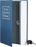Caixa de segurança em forma de livro fechadura com chave – azul
