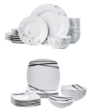 Amazon Basics Louça de 18 unidades, 6 serviços ( Dois serviços Diferentes ao mesmo preço )