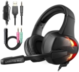 Auscultadores Gaming com Luzes LED RGB, Jack 3.5mm por 10,99€