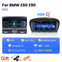 BMW, Android 12 Carplay CCC 6GB+128GB 3 séries, E60, E61, E63, E64, 5 séries, E90, E91, E92, E93