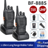 Walkie-Talkie Baofeng BF 888S longo alcance até 5km UHF400-470MHz