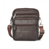Bolsa crossbody em couro genuíno (Disponível em Castanho e em Preto)