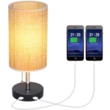 Candeeiro de mesa com dupla porta USB 2.1A desde Espanha por 16€