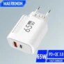 Carregador 65W de Parede GaN-USB Tipo C, Carga Rápida