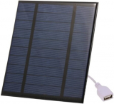 50% desconto! Carregador Solar portátil 2W / 5V / 500mA por 9€