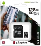 Cartão MicroSD Kingston + adap SD, 128GB