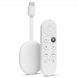 Chromecast com o Google TV (HD). Reproduz conteúdo em streaming, filmes e séries em HD
