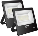 2 Holofotes LED de 30W IP66, Eficácia Energética A++