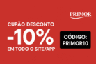 Cupão Desconto Primor -10% Em todo o site / app