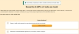 Desconto de -20% em toda a moda! CONTAS SELECIONADAS