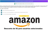 Desconto de 5€ para usuários selecionados AMAZON