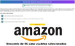 Desconto de 5€ para usuários selecionados AMAZON