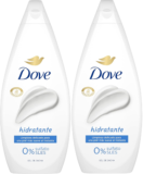 Dove Gel de duche hidratante limpeza delicada para uma pele macia | (2 x 720 ml)