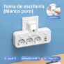 Tomada De Parede com USB | Adaptador De Rede Com Filtro De Sobressaltos Plug EU