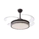 Ventilador de Teto ATENAS, Motor DC e Lâminas Desdobráveis, Luz Led 36W