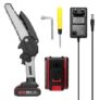 Mini motoserra elétrica portátil com duas baterias de 21V