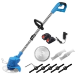 Grass Trimmer 21V cortador de relvado elétrico + acessórios (2 baterias 1500mAh)