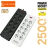 EU Plug AC Tomada com 10 tomadas, 4 USB-A e 2 USB-C