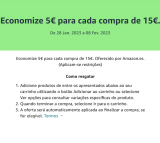 Economiza 5€ em 15€ gastos em artigos selecionados (Snacks)