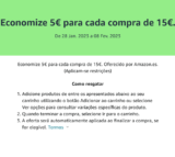 Economiza 5€ em 15€ gastos em artigos selecionados (Snacks)