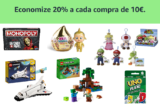 Economize 20% a cada compra de 10€ (Em Jogos e brinquedos)