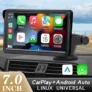 Ecrã de 7″ com CarPlay, Android Auto e MirrorLink
