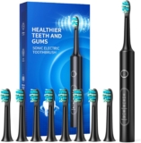 Escova de dentes elétrica ultrassónica recarregável 5 modos limpeza