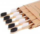 10 Escovas de dentes de bambu ecológica 100% livre de BPA por 5,49€