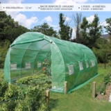 Estufa de Jardim em Túnel, impermeável, material Aço e Plástico resistente 4 x 3 x 2 m, 12 m² por 97,58€
