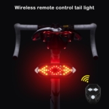 Luz traseira para bicicletas com piscas e comando