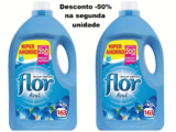 Flor Amaciador para roupas concentrado, 2 x aroma azul = 344 doses