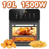 Fritadeira de ar multifuncional de grande capacidade, 10l, 1500w
