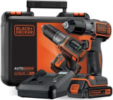 Berbequim sem fios BLACK+DECKER ASD184K Autosense 18V + 1 bateria de 1,5Ah  + Carregador + Mala por