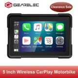 GEARELEC CarPlay Android Auto | Ecrã 5″ Portátil para Motas