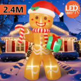 Homem BoIacha Insuflável de Natal | 2,4m com luzes LED