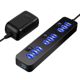 50% Desconto Amazon! Hub USB 3.0 de 10 portas com Fonte de Alimentação por 14,49€