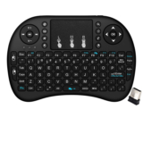 Teclado QWERTY sem fios com touchpad incorporado