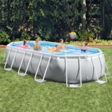 Intex – Piscina desmontável oval Prism Frame 503x274x122cm com purificador