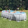 Intex – Piscina desmontável oval Prism Frame 503x274x122cm com purificador