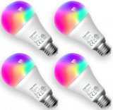 Pack de 4 Lâmpadas WiFi, RGB, 8,5W = 60W por apenas 16,70€