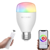Lâmpada BlitzWolf BW-LT27 com controlo remoto IR e WiFi, compatível com Alexa e Google Home por € 8,9€