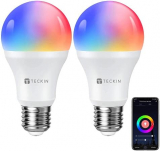 2 Smart Bulbs TECKIN LED RGB+W WIFI desde Espanha por 9,99€