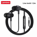 Auriculares com fio Lenovo QF320 com botão volume +- e botão atender chamadas e microfone