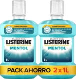 2 X 1000 ml Listerine Mentol Elixir Bucal ( Sabor Suave )