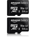 2 unidades MicroSD Amazon Basics A2, U3 100 MB/s  de 64 GB  + Cartão SD , só 4,50€