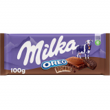Milka Oreo Brownie Com Recheio De Oreo e Leite Dos Alpes 100 Gramas (3 unidades)