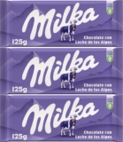 Milka Chocolate de Leite 3 x 125 gr