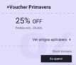 Voucher de 25% desconto Miravia | Stock Limitado